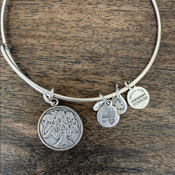 Alex and Ani Disney 2014 Silver Charm Bracelet with Sorcerer Mickey - Picture 2 of 3